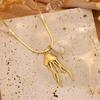 Stylish Jellyfish Pendant Titanium Necklace – Light Luxury Ocean-Inspired Clavicle Chain