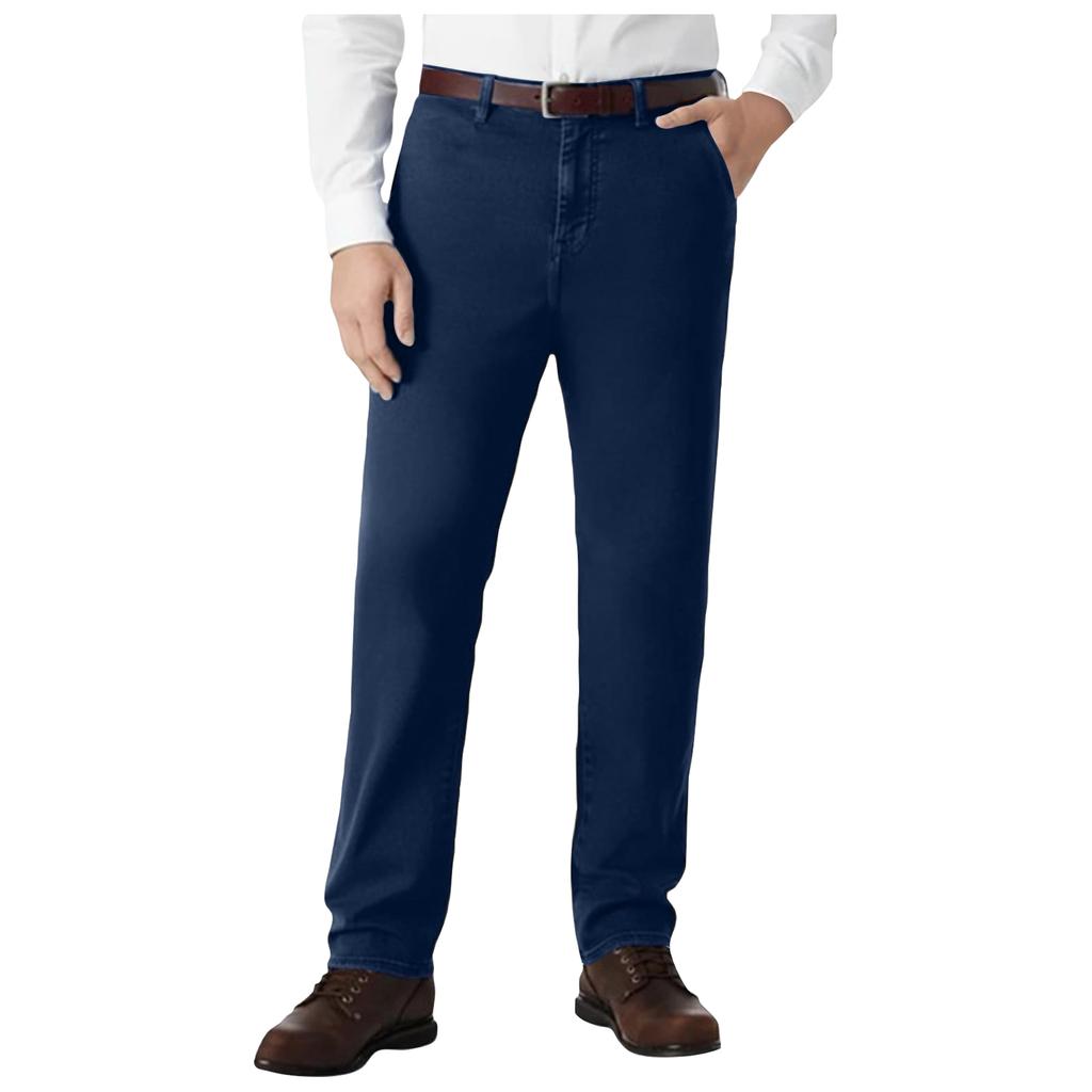 Klassische gerade schmale Stretch-Jeans für ältere Männer