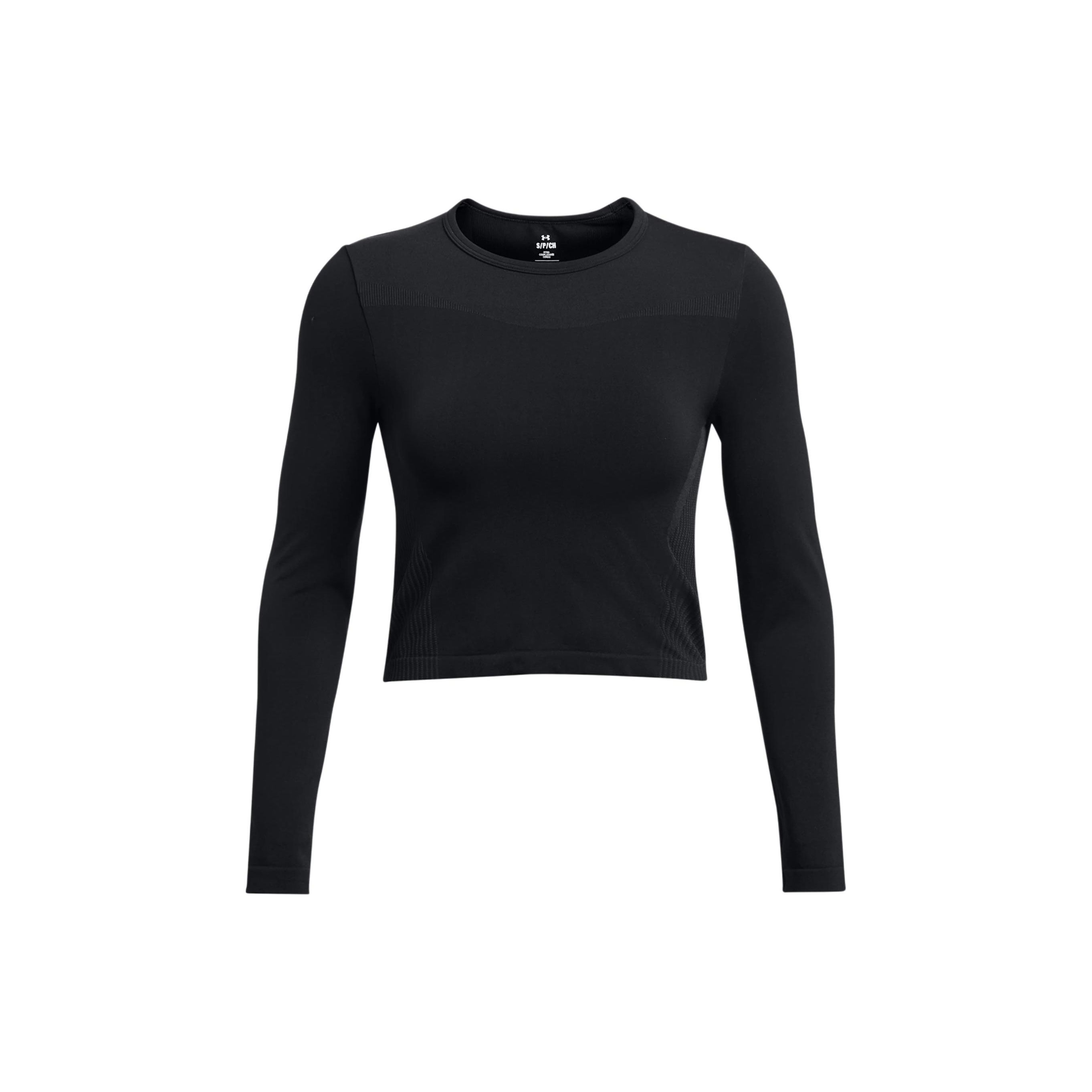

Under Armour UA Vanish Elite Solid Color Crew Neck Long Sleeve T-Shirt Women Tops Black 1383649-001 M