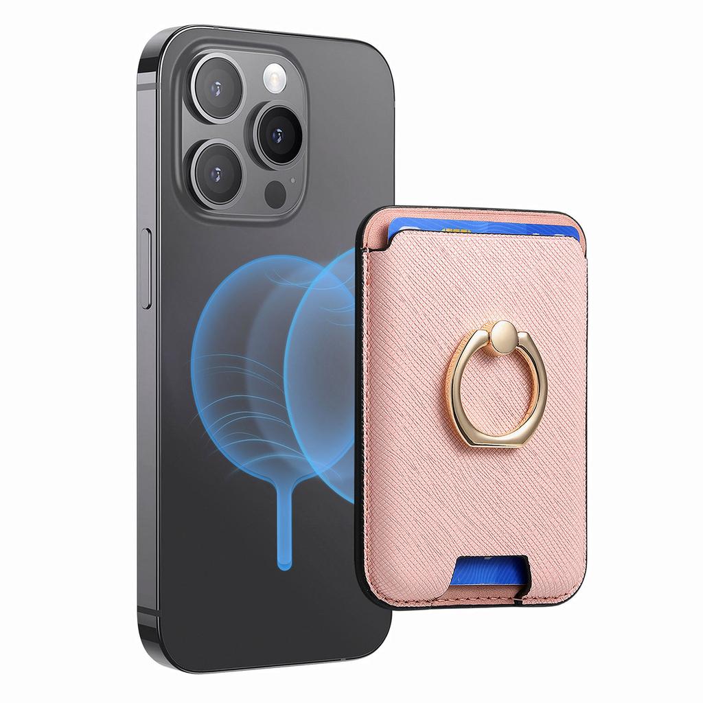 Applicable To iPhone15 Magnetic Suction Magsafe Solid Color Card Bag, Card Holder, Apple 16 Back Sticker Strong Magnetic N52 Card Bag.