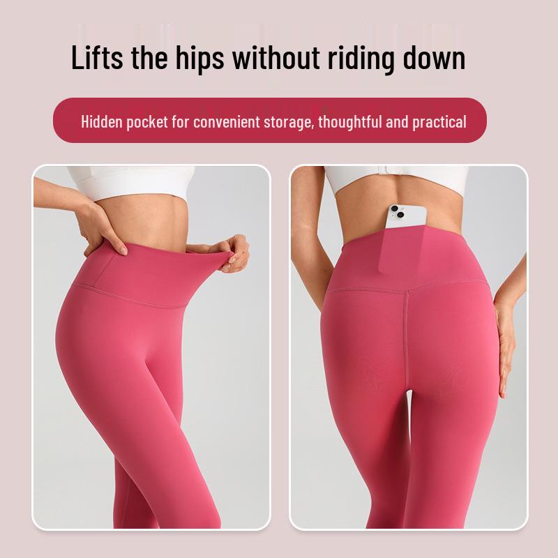 High-Waist Yoga-Leggings mit Schnelltrocknung und Unsichtbarer Naht für Damen