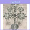 Artificial Crystal Sparkling Candle Holder Lotus Design For Daily Home Decor