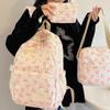 3 Set  Large Capacity Backpack  Nylon School Bag Adjustable Strap College Bag Travel Backpack Student Backpack