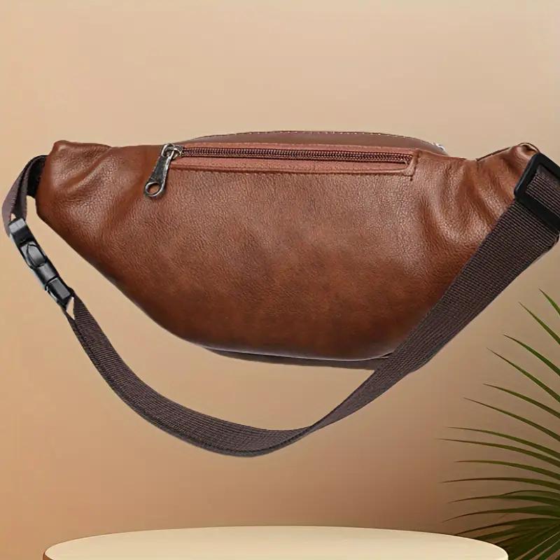 2025 New Men's Waist Bag, Shoulder Bag, Chest Bag, Fashion Soft Leather Fashion Sport Cross-Body Bag
