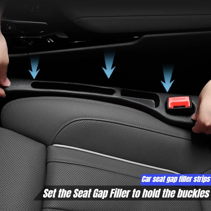 2 Stück/Paar Auto-Sitzspalt-Füller Seitennaht-Stopfenleiste Auslaufsicherer Füllstreifen Für Alle Automodelle Geldbörse Handyhalter Autozubehör