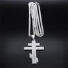 Hip Hop Stainless Steel Orthodox Cross Necklace Faith Christ Amulet Pendant Necklaces Classic Religious Wholesale Jewelry Gifts