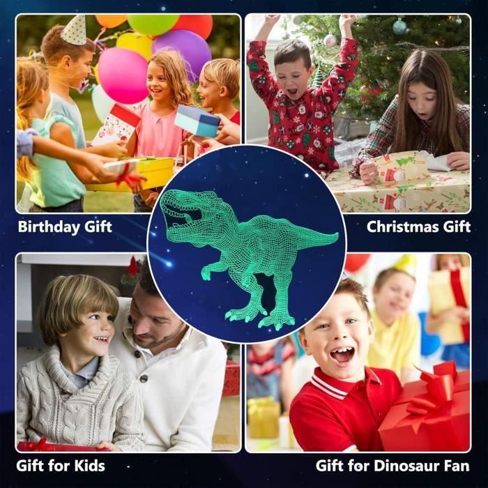 Veilleuse 3D Dinosaure - CENOVE - 16 Couleurs - Télécommande - Décoration Intérieure