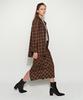 Beulaiteun Slit Check Long Skirt Brown