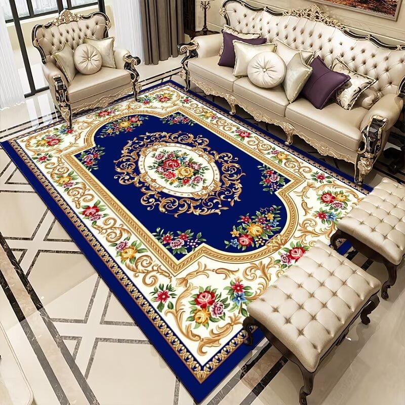 European Rug Retro Living Room Decoration Classical Lounge Floor Mat Bedroom Study Easy Cleaning Non-slip Carpet Izable