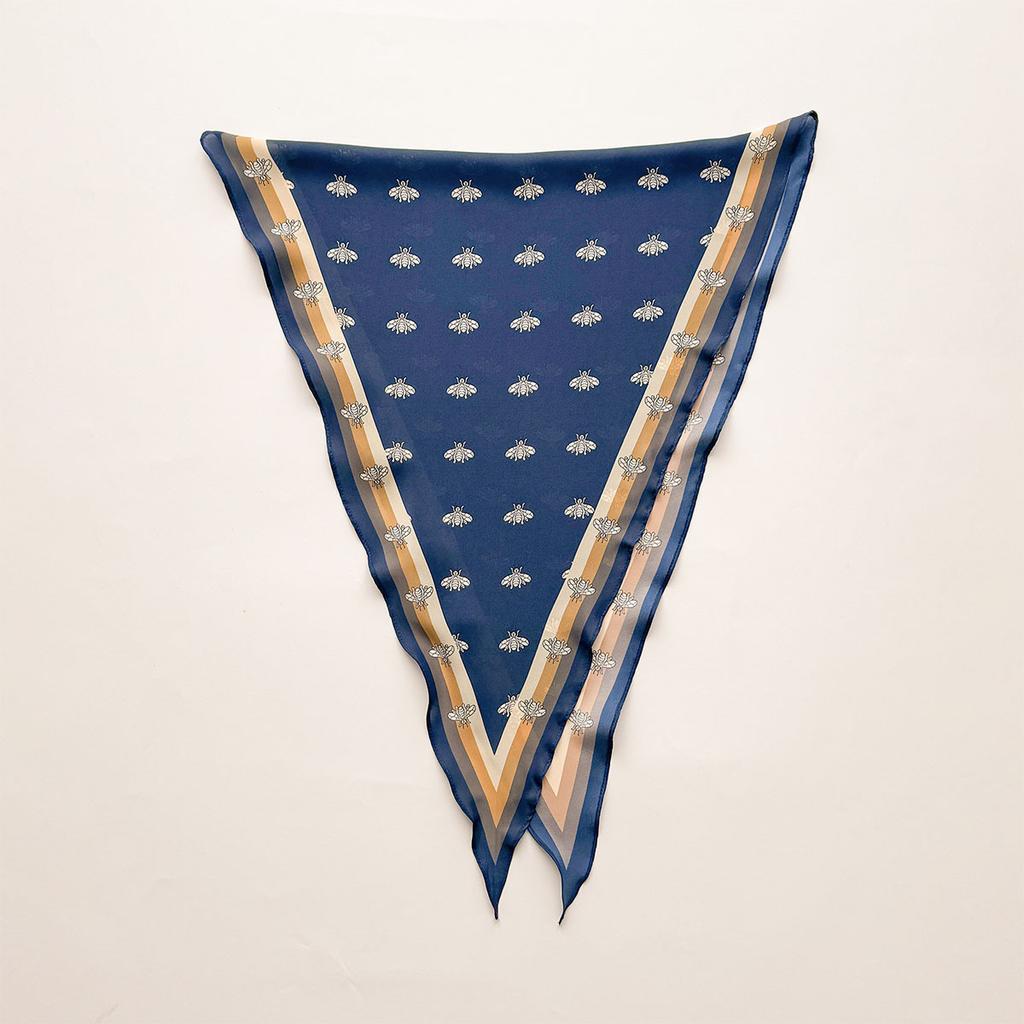 Retro Cashew Print Silk Scarf Accessories Rhombus Versatile Triangle Scarf Spring And Summer Thin Out Clothing With Shawl