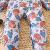 1-24 Months Baby Boy Bull Head Cactus All-over Print Jumpsuit Long Sleeve Romper