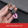 Creative Woven Rope Car Keychain - Cute Waist-Hanging Key Holder for Men & Women