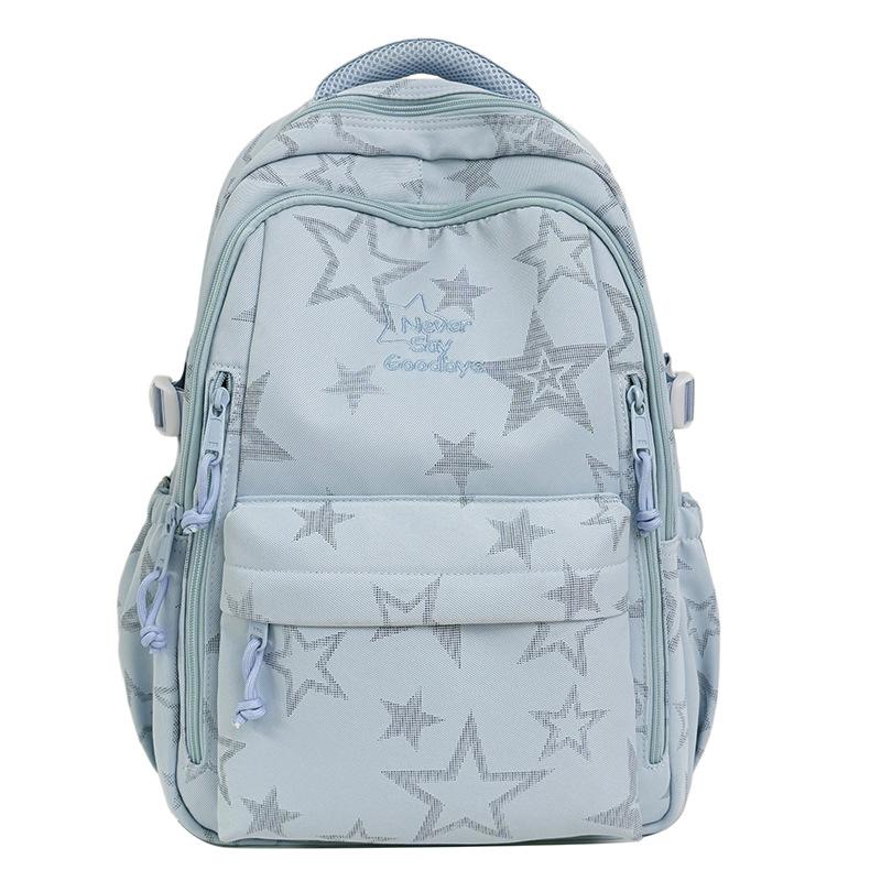 Schoolbag Wholesale Star Printed Backpack Large Capacity Multi-compartment Student School Bag Cute Star Pendant Casual Backpack