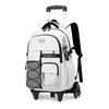 Kids School Backpack with Wheels Rolling Backpack for Boys Student Backpack 2/6 Wheels Trolley School Bags Children Book Bag