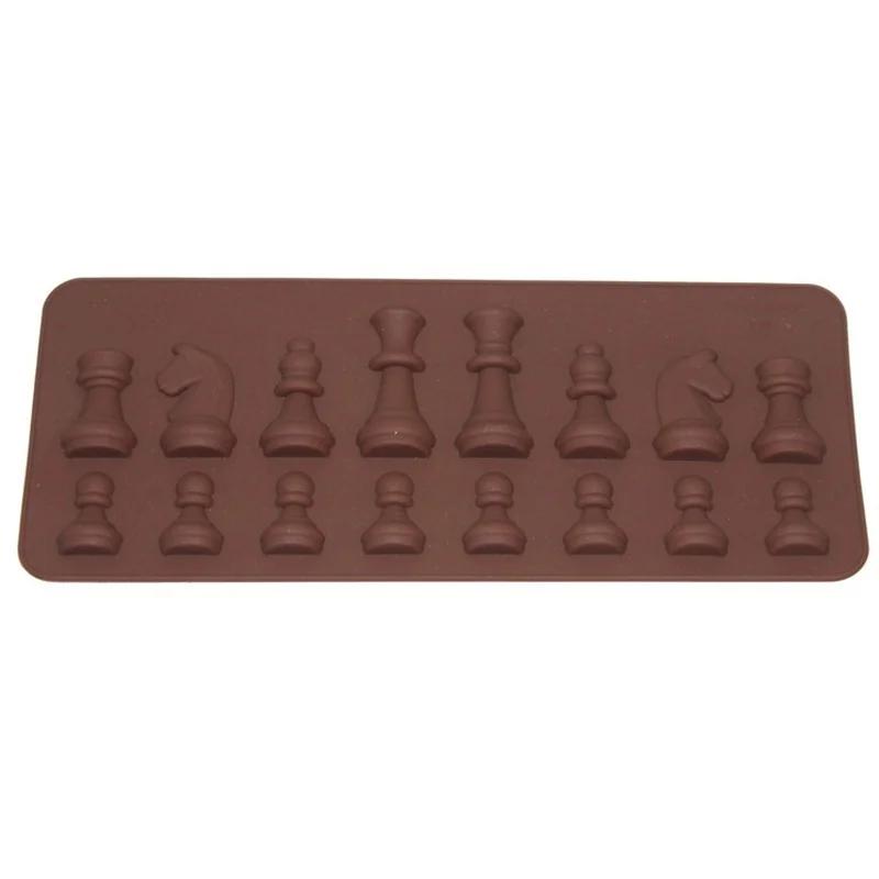 New DIY Chess Shaped Silicone Cake Mold - Chocolate Ice Cube Baking Mould Kitchen Accessory For Cake Decorating Home Supplies
