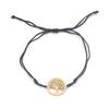 Adjustable Red Cord Bracelet With Hollow Tree Of Life Round Pendant Versatile Metal Chain Jewelry For Women And Men