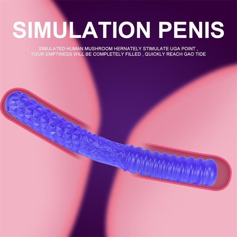 Blue Double-headed Gold Hoop for Women's Double-headed Dildo Oversized Thick and Long Dildo Anal Plug
