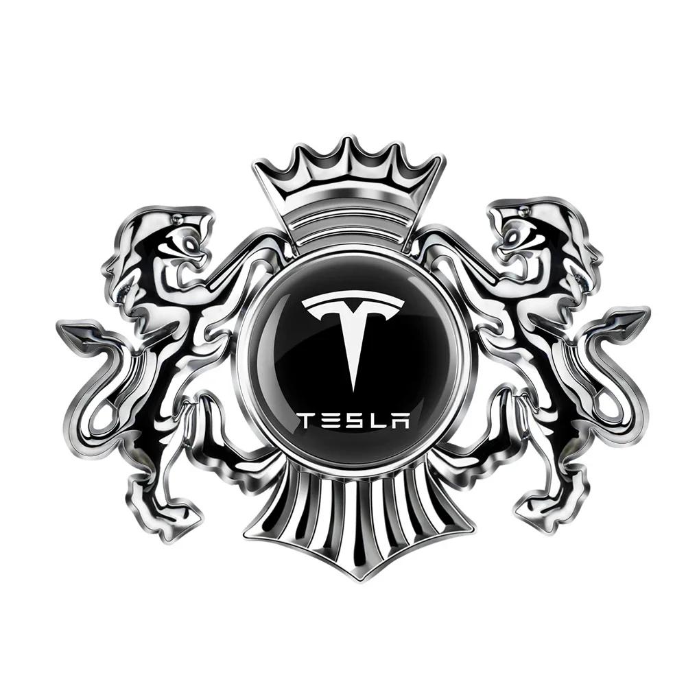 

Автомобильная наклейка Tesla 1/2 шт. Автостайлинг 3D Металлическая наклейка-эмблема Корона Льва на кузов, крыло, багажник для Tesla Model 3 Model S Model