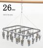 Aluminum Alloy Multi-Clip Drying Rack for Socks and Underwear