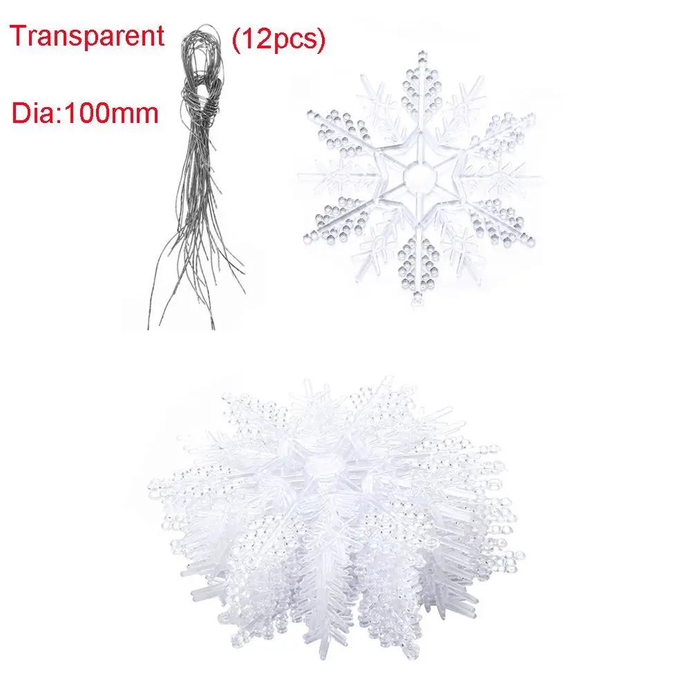 12 Stück 7,5 cm Lebhafte Kugeln DIY Basteln Hängender Anhänger Party-Ornamente Glitzernde Schneeflocke Weihnachtsbaum-Dekoration Festival-Dekoration