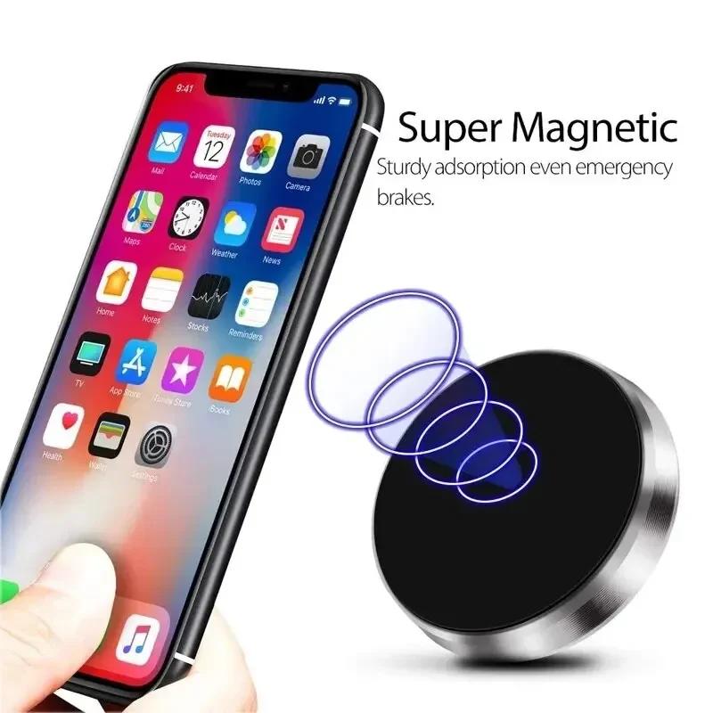 Magnetic Car Phone Holder Magnet Mount Bracket Stick On Car Dashboard Wall Mobile Cell Support In Car for iPhone Samsung Xiaomi