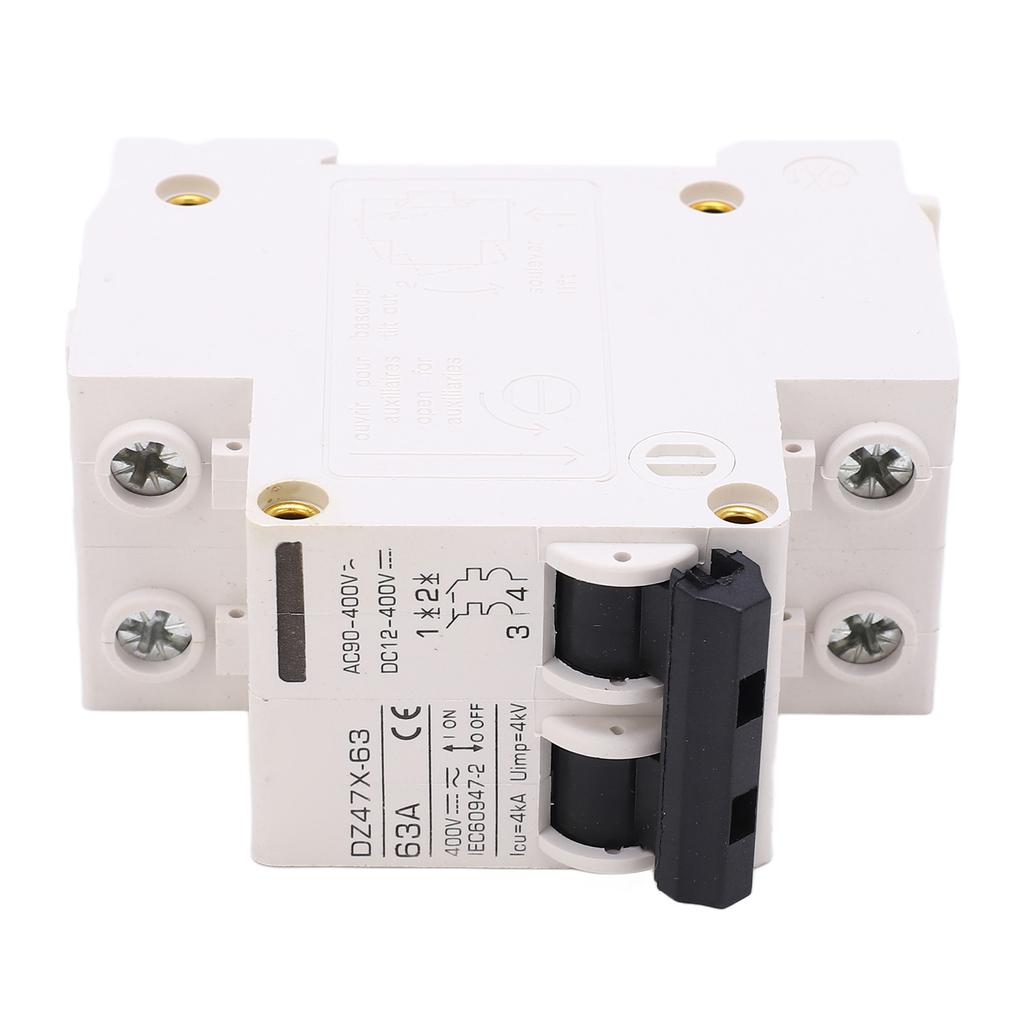 AC DC Miniature Circuit Breaker 63A 2P DIN Guide Rail Flame Retardant Circuit Breaker for Solar
