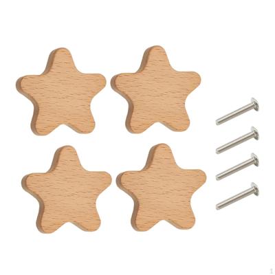 4 Piezas Pomos de Madera para Gabinete Tiradores de Cajón Muebles Tocador Tiradores para Estante