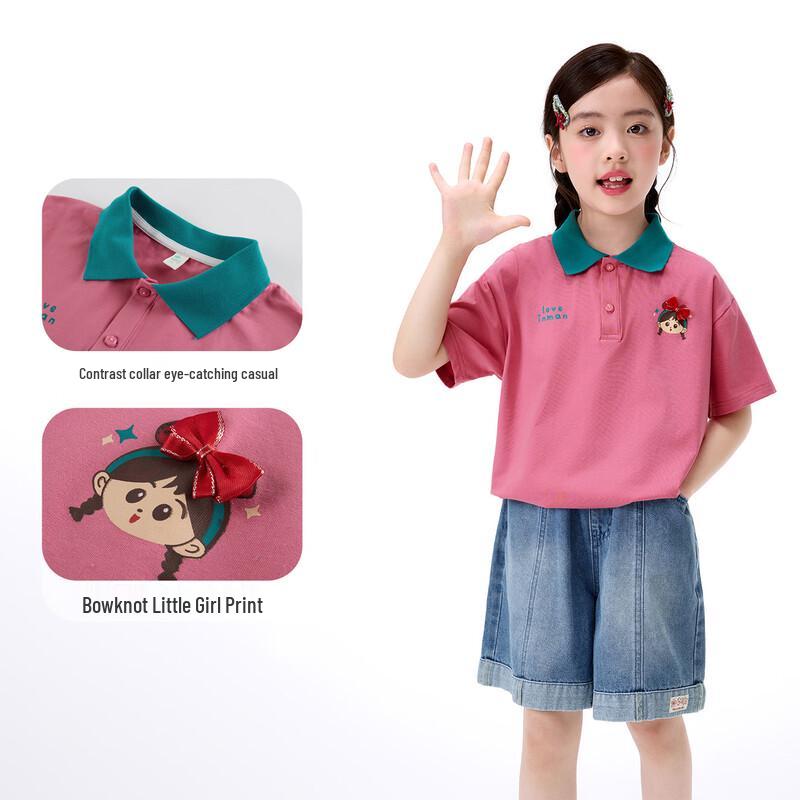 Girls' Cooling Cartoon Print Short Sleeve T-Shirt