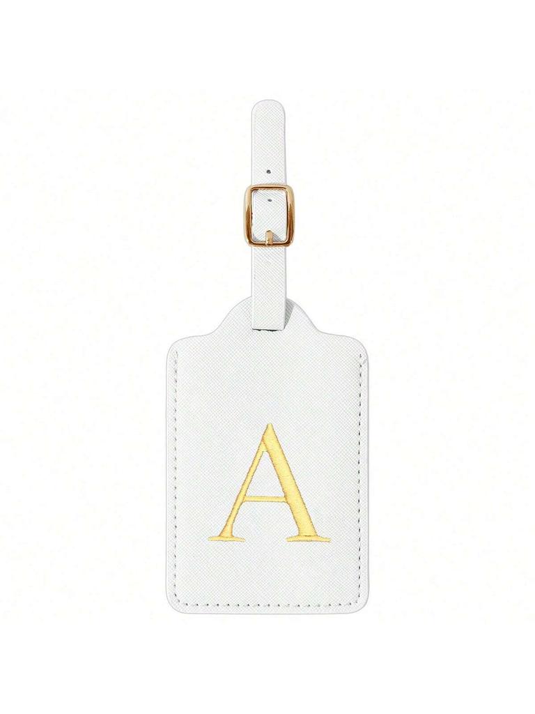 Modischer Koffer mit Buchstabenstickerei, Design mit Sichtschutzklappe, A-Z Buchstaben, unverzichtbares Gepäckidentifikationswerkzeug für Reisen.zwq