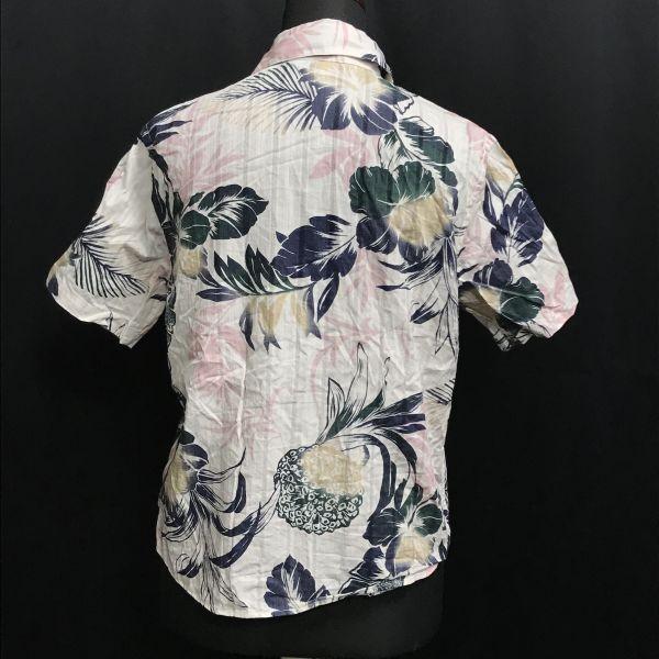 SHISA WEAR Okinawa Kariyushi Hibiscus Pineapple Short Sleeve Shirt Women’s M Made In Japan(USED)