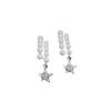 Silver Needle Zircon Pearl U-shaped Earrings Light Luxury Korean Pentagram Earrings High-end Light Luxury Design Earrings Women