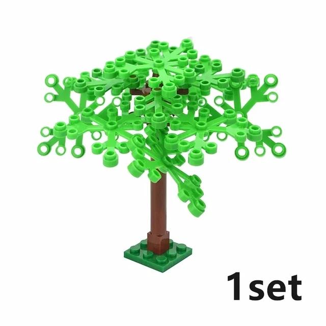 DIY Plant Tree City Bricks Assemble MOC Pine Christmas Tree Model Building Blocks Educational Creative Toys For Children Gifts