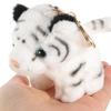 Alipis White Tiger Plush Keychain, White Tiger Mascot, Bag Charm, Cute Fluffy Animal Strap, Keys, Backpack Decoration, Gift (11cm)