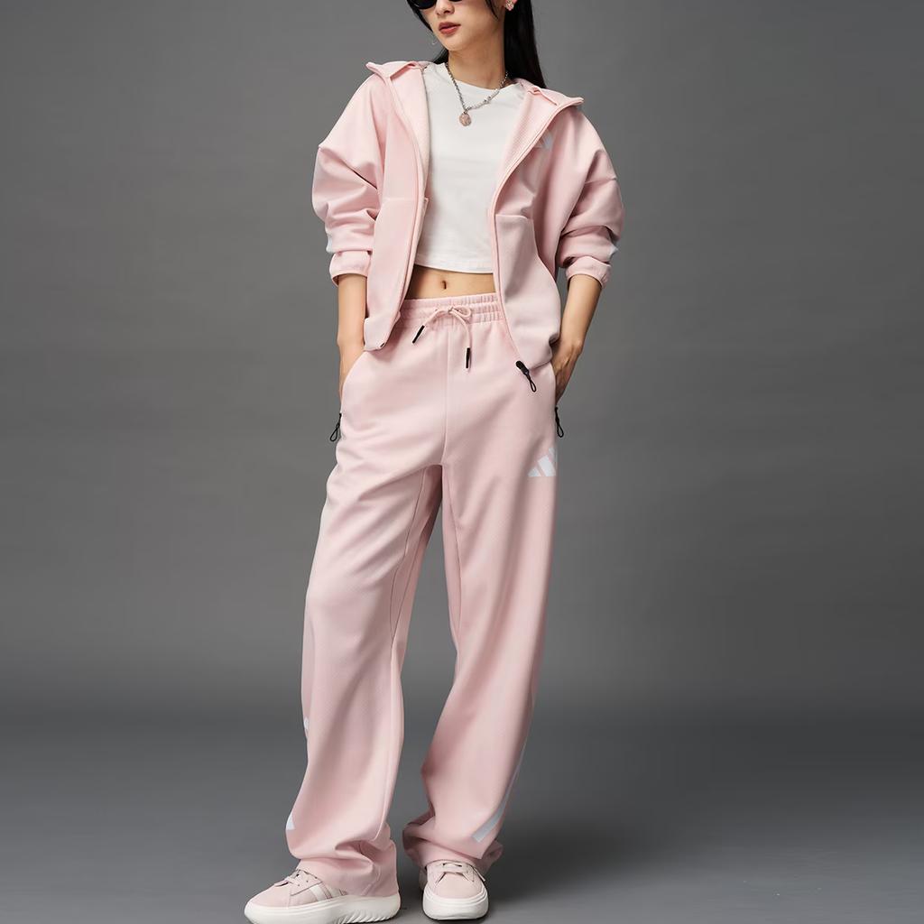 Adidas True Healing Series Barrel Tracksuit Bottoms Mid Rise Loose Fit Drawstring Casual Pants Women Bottoms KC7907