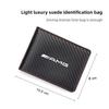 FVNH3 1Pcs Car Driver License Storage Bag Wallet ID Card Protective Sleeve For Mercedes Benz AMG Smart W205 C300 W203 W206 W108 W124