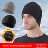 Warmer Running Winter Sport Cap Solid Color Outdoor Warm Hat Classic Winter Running Hats  Unisex