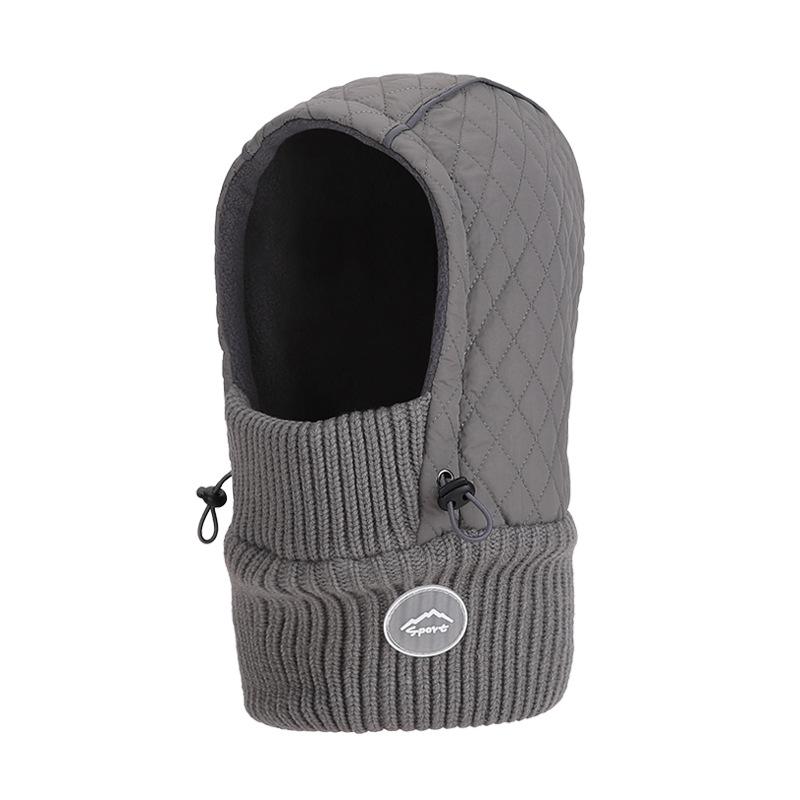 Winter Hat Mask Scarf All-In-One Hat Men's Velvet Warm Pullover Hat Women's Outdoor Cycling Ear Protectors Bomber Hat