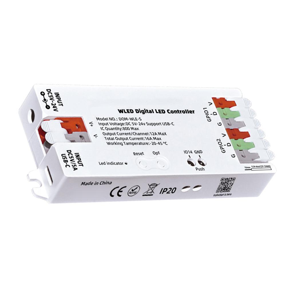 8266 WLED Digital LED Strips Controller Easy Wiring App Controls Addressable LED Controller Intelligent Home Controls