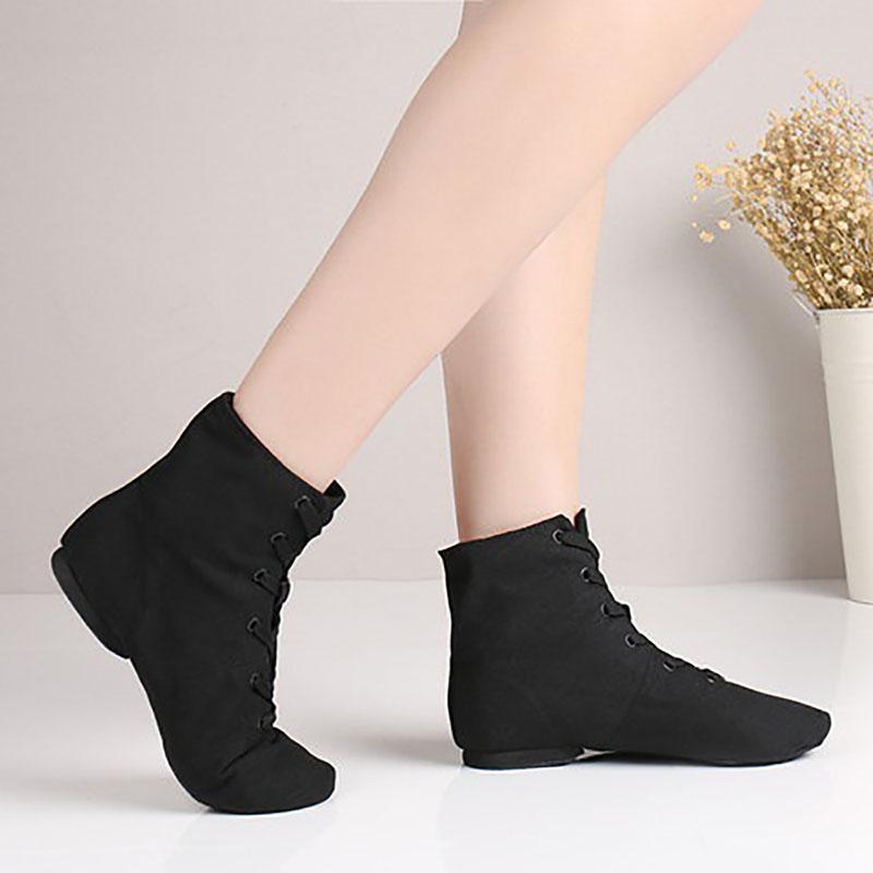 Fashion Canvas Jazz Dance Boots Ballet Dancing Sneakers for Adult Men Women Kid Ballet Shoes for Girls