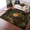 The Middle Earth Map Ring Pattern Area Rug Large Carpet for Living Room Bedroom Sofa Doormat Decoration,kids Non-slip Floor Mat