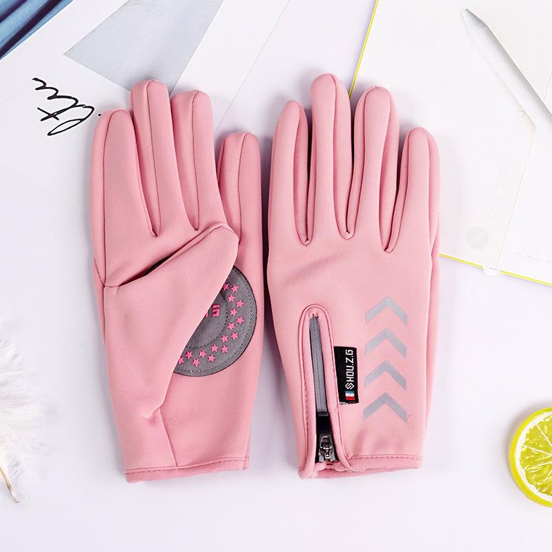 Children's Thermal Gloves Winter Middle and Older Children's Fleece Anti-skid Protection Windproof