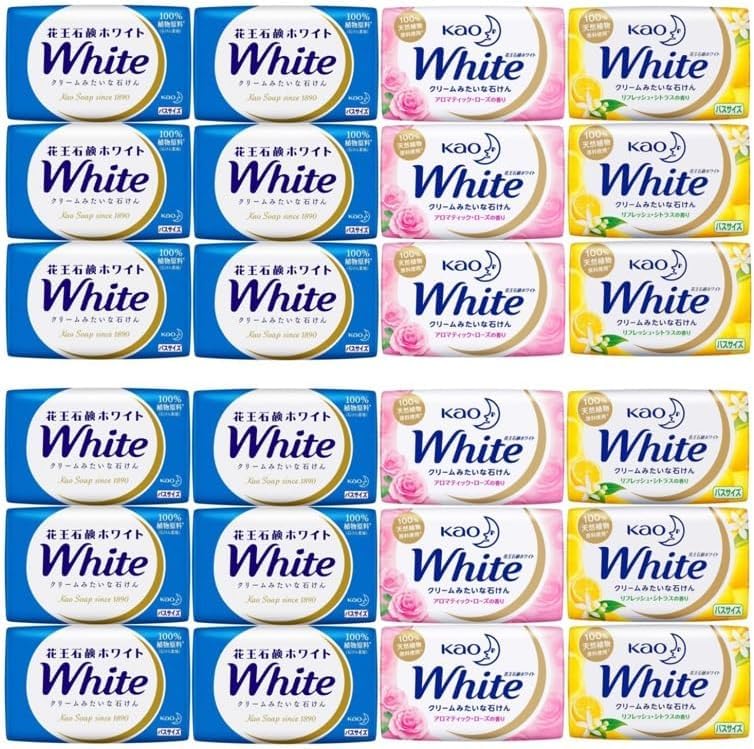

KAO White Solid Soap 130g 3 Types Total 24 Pieces Soap Assortment