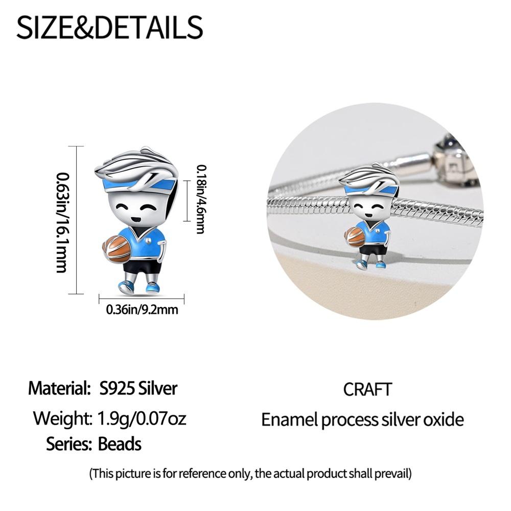 Copper Ahletic Sports Charms Bead Golf Rugby Surfing Tennis Dance Pendants Fit Bracelets Diy Jewelry Making Gift