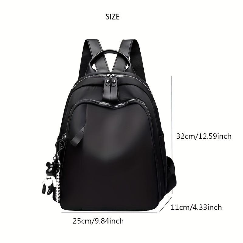 Zipper Small Backpack, Women's Fashion Backpack With Adjustable Strap For Work & School