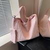 Canvas Tragetaschen Geldbörse für Damen Weiche Faltbare Schulterhandtaschen mit Münzfach Lässige Pendler Shopper Tragetaschen KTY