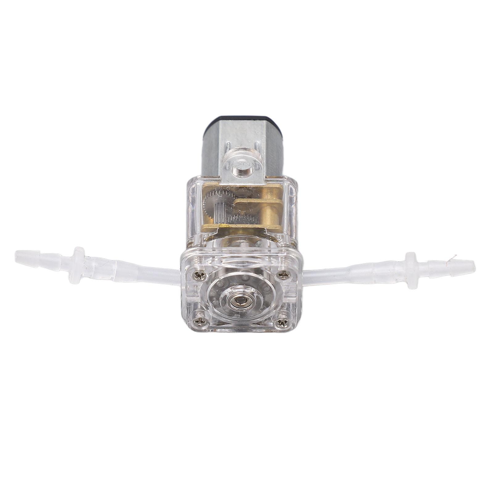 

Mini Peristaltic Pump Transparent Shell 1ml min Flow 0.001m Lift Liquid Dosing Pump for Beauty Medical Instrument 6V