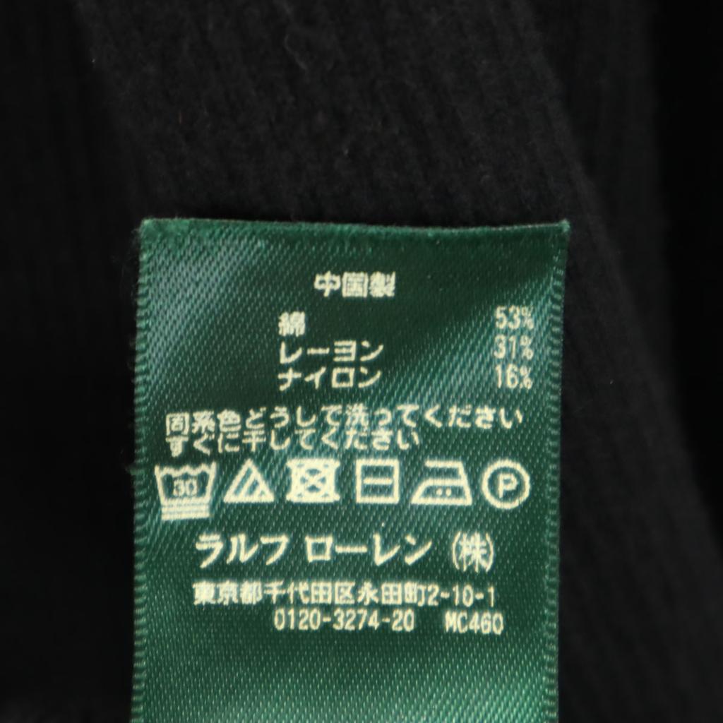 LAUREN RALPH LAUREN Long sleeve Long Rib knit cardigan XS black Women Used