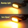 2X Motorcycle Amber LED Mini Turn Signal Indicator Running Light Lamp Full BLACK