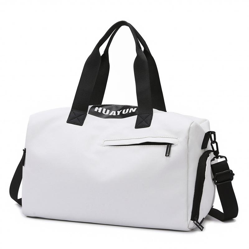 

Легкая спортивная сумка для мужчин, водоотталкивающая, сухая, влажная, разделительная дорожная сумка, разделительные сумки для обуви, женская, большая вместимость, дорожная, переносная, через плечо сумка белый