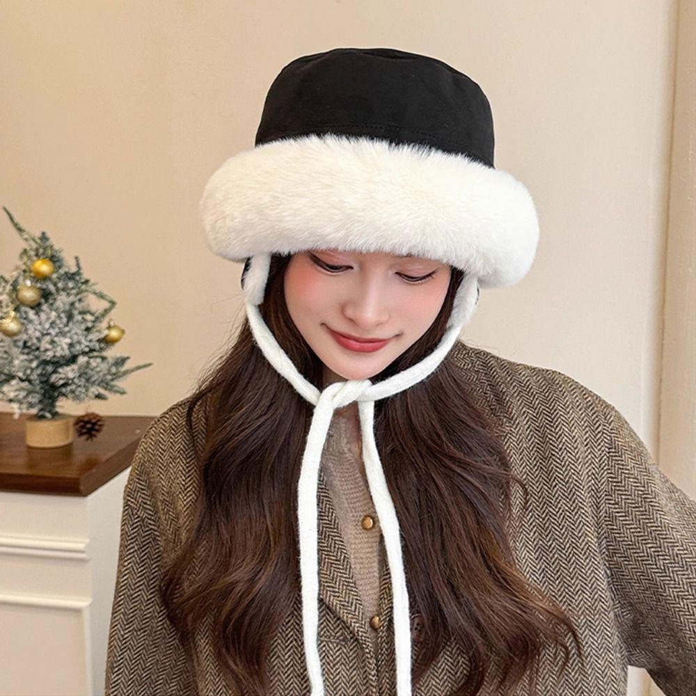 Thick Bomber Hat Windproof Ski Russian Cap Outdoors Ushanka Fur Hat  for Men Women